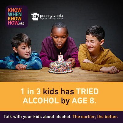 1 in 3 kids has tried alcohol by age 8.